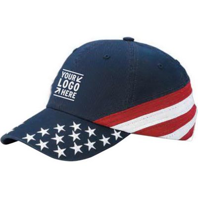 Washed Cotton Twill USA Flag Cap