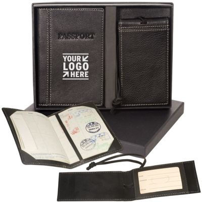 Voyager™ Lloyd Harbor Passport & Magnetic Luggage Tag Set