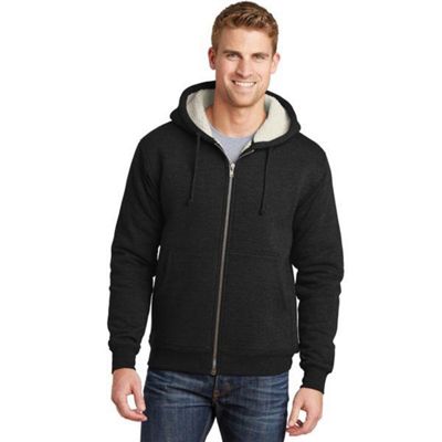 Heavyweight Sherpa-Lined Hooded Fleece Jacket