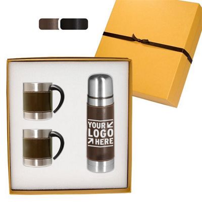 Empire Thermal Bottle & Coffee Cups Gift Set